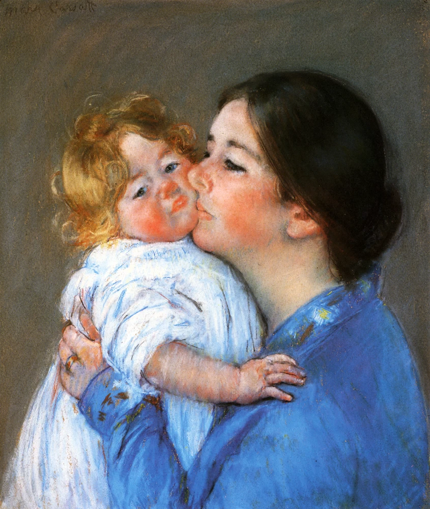 Mary Cassatt - 227, Un bacio per la piccola Anne